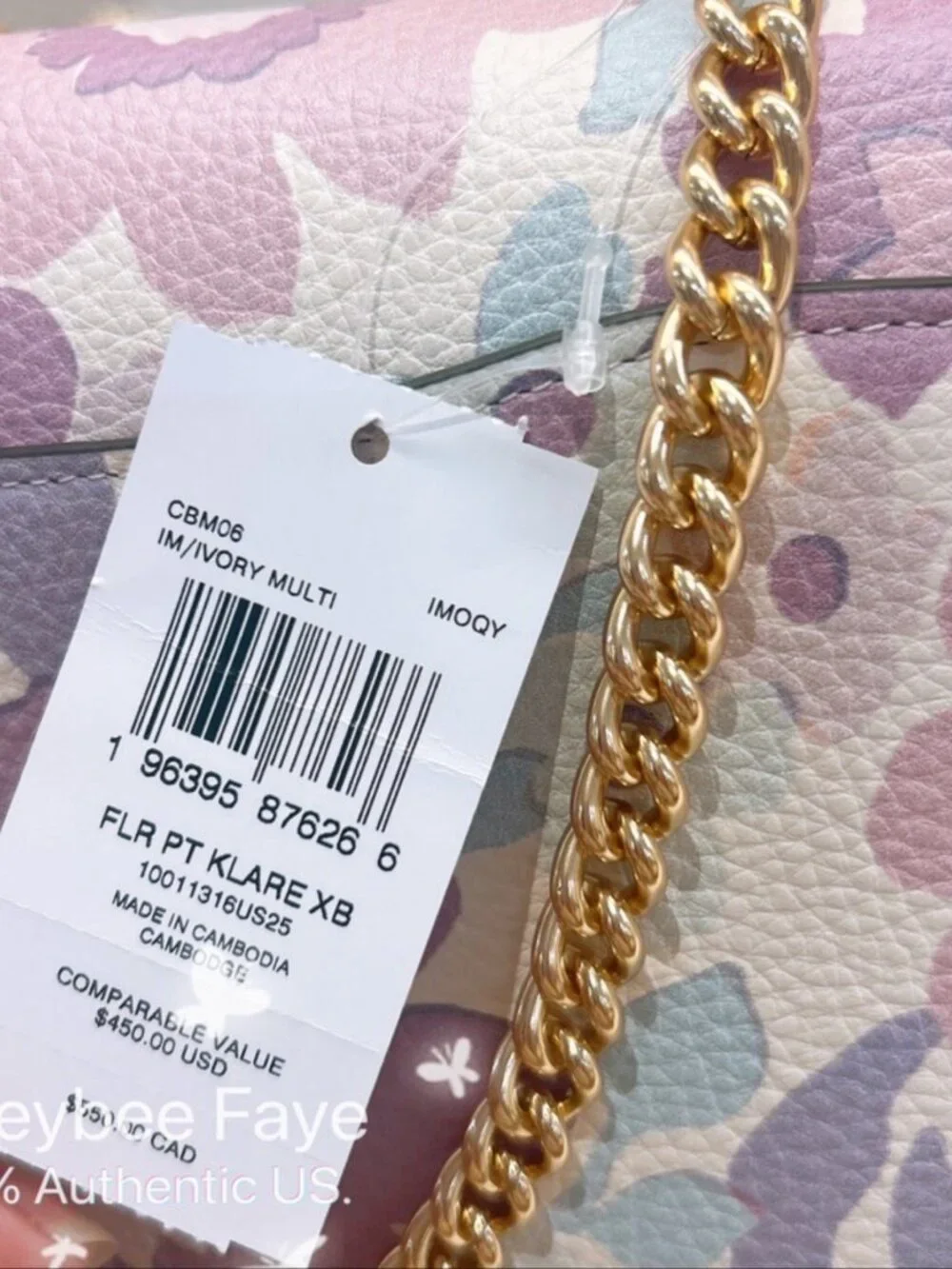 Coach nwt klare